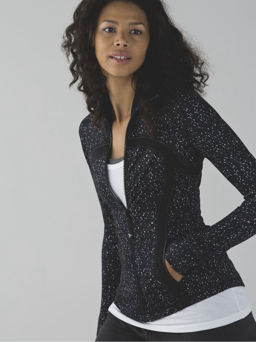 Lululemon Define Jacket - 
Butterfly Texture Mink Berry Black / Black-Size 12